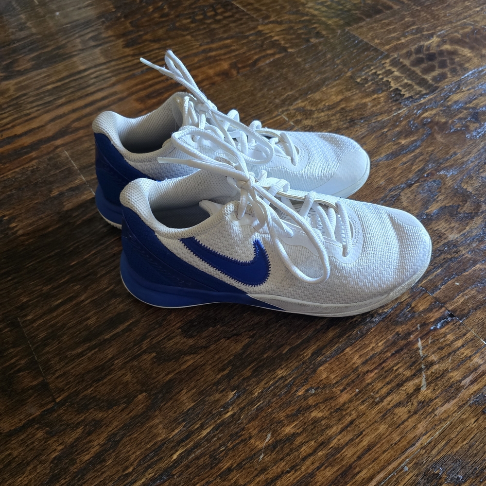 Nike Kids White and Royal Blue Sneakers